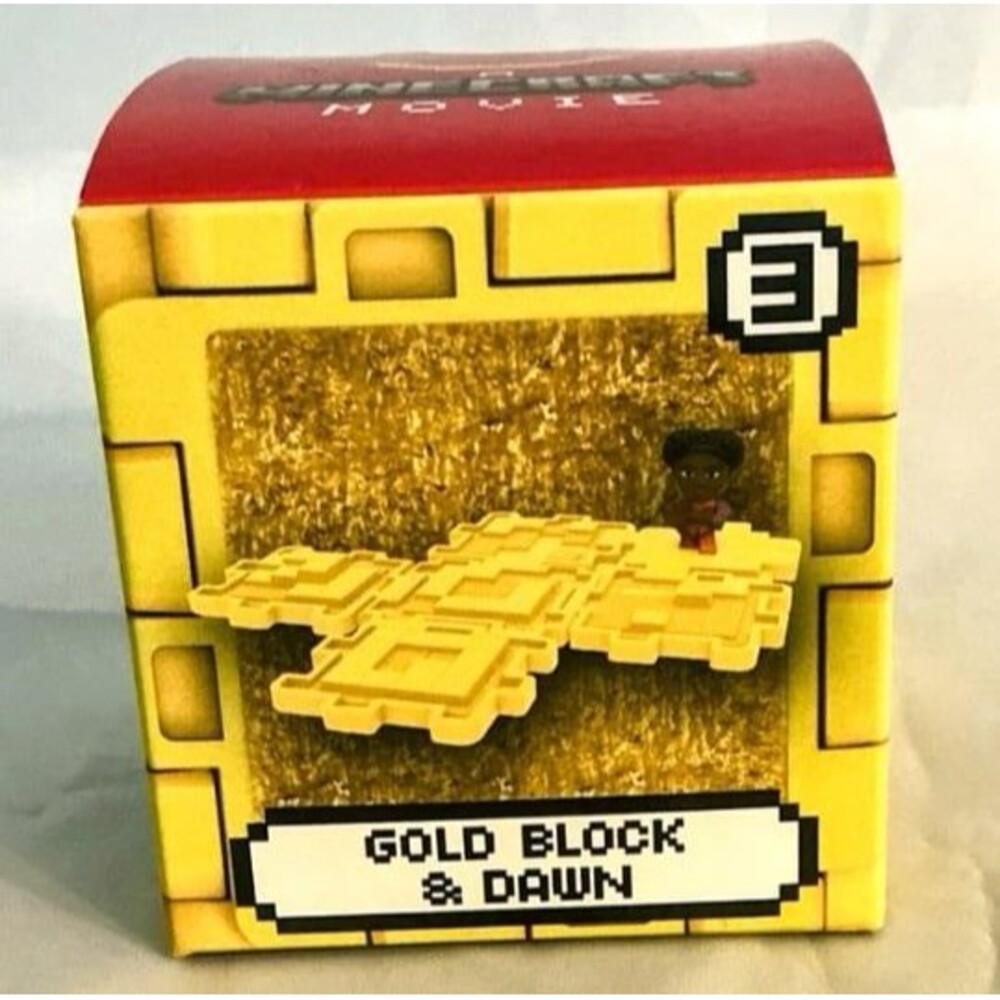 GOLD BLOCK & DAWN Minecraft Movie Collectible Toy #3 NEW 2025